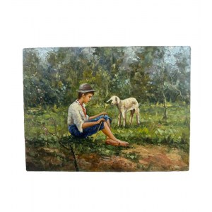 ANONIMO, Shepherd with a flock