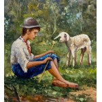 ANONIMO, Shepherd with a flock