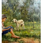 ANONIMO, Shepherd with a flock