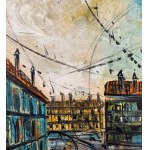 UNIDENTIFIED ARTIST, Street scene with figures
