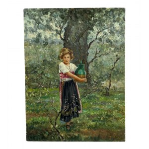 ANONIMO, Portrait of a girl in the countryside