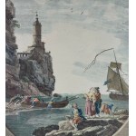 ANONIMO, Seascape with Figures and Architecture