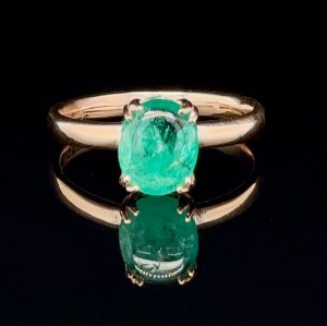 14K ROSE GOLD RING 2.95 GR WITH EMERALD - RNG40102