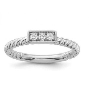 RING IN WHITE GOLD 3.35 G WITH DIAMONDS - FR210299-010 NAT