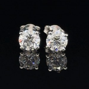 EARRINGS IN WHITE GOLD 1.08 GR WITH DIAMONDS - ER40104