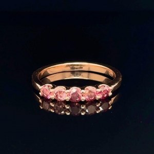 RING IN ROSE GOLD 2.28 GR WITH FANCY PINK DIAMONDS - RNG40108