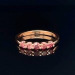 RING IN ROSE GOLD 2.28 GR WITH FANCY PINK DIAMONDS - RNG40108