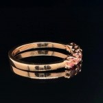 RING IN ROSE GOLD 2.28 GR WITH FANCY PINK DIAMONDS - RNG40108