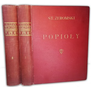 ŻEROMSKI - POPIOŁY t. I-II (komplet) wyd. 1928 akwarele Boruciński, ilustracje Bartłomiejczyk
