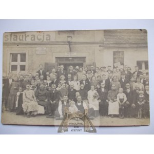 Rybnik, restauracja Szymon Kominek, prywatna kartka,ok.1930