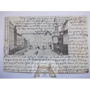 Brzeg, Brieg, Rynek, strona zachodnia, 1901