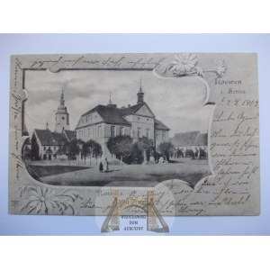 Lewin Brzeski, Lowen, ratusz, ozdobna ramka, 1902