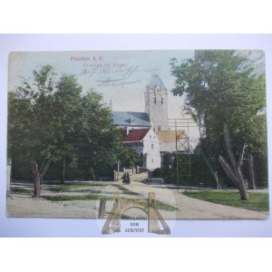 Byczyna k. Kluczbork, park, kościół, 1914