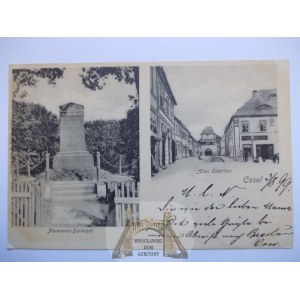Koźle, Cosel, ulica, pomnik,1899