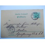 Lubiąż, Leubus, handel drewnem, reklamowa kartka pocztowa, 1894