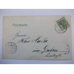 Wołów, Wohlau, litografia, motyl, 1907