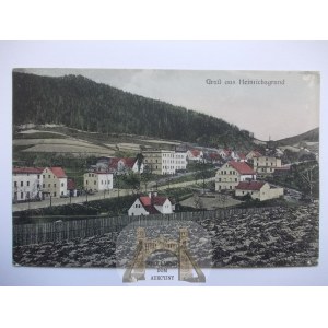 Wałbrzych, Waldenburg, Podgórze, kolonia Heinrichsgrund, panorama, 1909