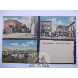 Boguszów - Gorce, Gottesberg, poczta, ulica, panorama, 1913
