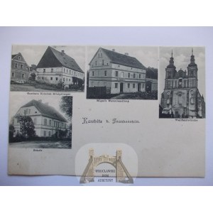 Bobolice k. Ząbkowice Śląskie, sklep, gospoda, sklep, szkoła, ok. 1910