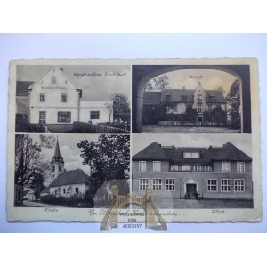 Olbrachcie k. Ząbkowice Śląskie, sklep, szkoła pałac, 1935