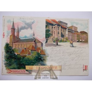 Legnica, Liegnitz, litografia, 1906