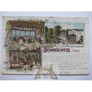 Zębowice k. Jawor, litografia, restauracja, 1900