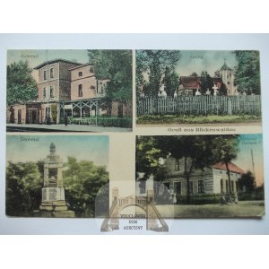 Wierzbowa k. Chocianów, kościół, pomnik, piekarnia, dworzec, 1927