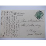 Głogów, Glogau, restauracja nad Odrą, 1908