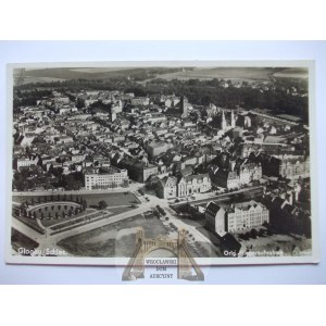 Głogów, Glogau, panorama lotnicza, 1941