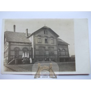 Brzeg Głogowski k. Głogów, mleczarnia, prywatna kartka, 1918