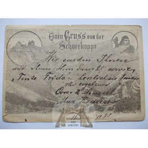 Karkonosze, Riesengebirge, Śnieżka, Liczyrzepa, vorlaufer, 1885