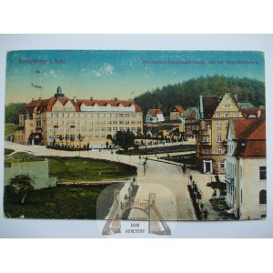 Jelenia Góra, Hirschberg, ulica Hauptmanna, szkoła, 1918