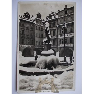Jelenia Góra, Hirschberg, Rynek zimą, ok. 1940