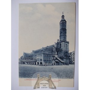 Lwówek Śląski, Lowenberg, ratusz, ok. 1910