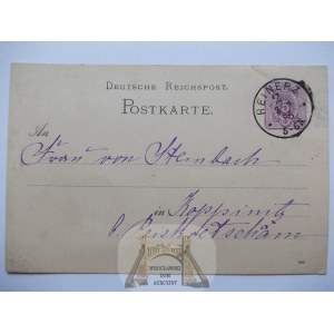 Duszniki Zdrój, Bad Reinerz, karta pocztowa 1886