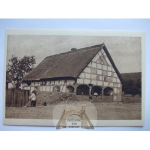 Lisów k. Słubice, dom szachulcowy, ok. 1924