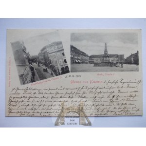 Kostrzyn, Custrin, Rynek, ulica, 1900