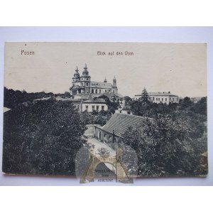 Poznan, panorama, Cathedral 1917
