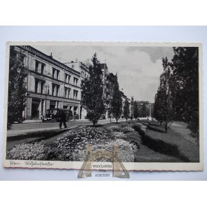 Poznań, Wilhelmstrasse, reklama sklepu z tabaką 1944
