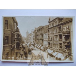 Poznań, ulica Św. Marcina, tramwaj 1936