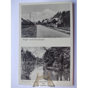Swietno near Wolsztyn, street , canal 1943