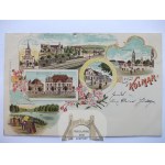 Chodzież, Kolmar, lithograph, 6 views 1898