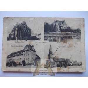 Witkowo k. Gniezno, sąd, szkoła, kościół ewangelicki 1930