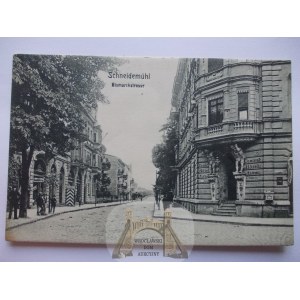 Piła, Schneidemuhl, Bismarckstrasse ok. 1910