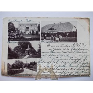 Grabówno k. Miasteczko, Piła, pałac, kościół 1900