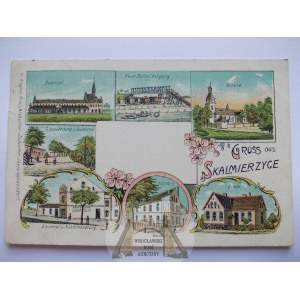 Skalmierzyce, litografia, 7 widoków 1908