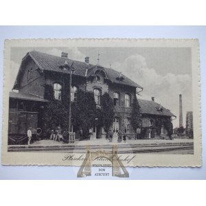 Pleszew, Pleschen, dworzec, kolej wąskotorowa 1915