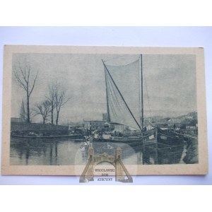Bydgoszcz, Bromberg, Brda, łodzie ok. 1920