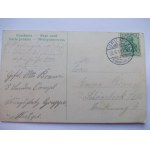 Grupa k. Świecie, baraki, pomnik, secesyjna winieta 1911