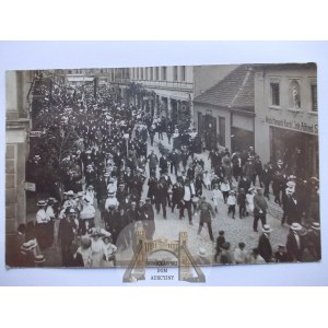 Nakło, Nakel, ulica, święto, pochód, fotograficzna 1910